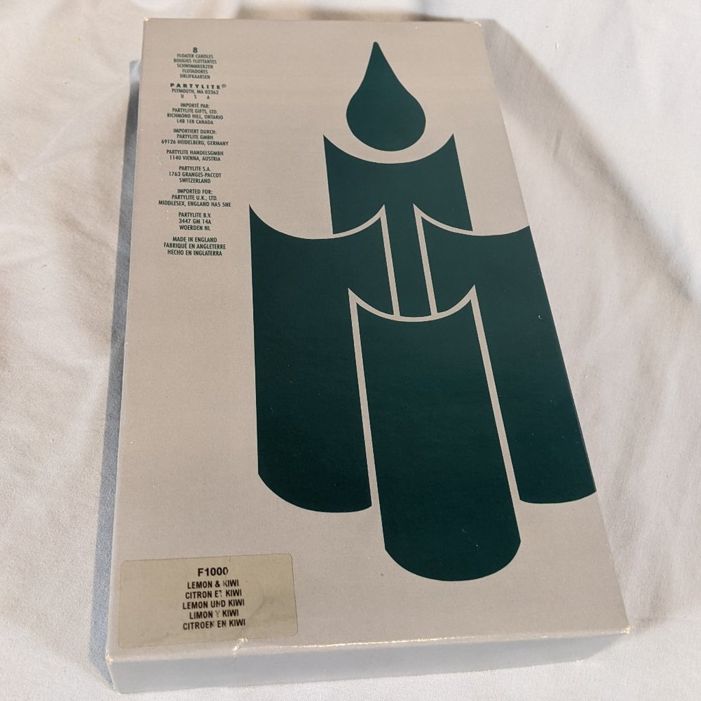 NIB! Rare! PartyLite Floater Candles F1000 Lemon & Kiwi ,Yellow & Green Flowers - Picture 2 of 9